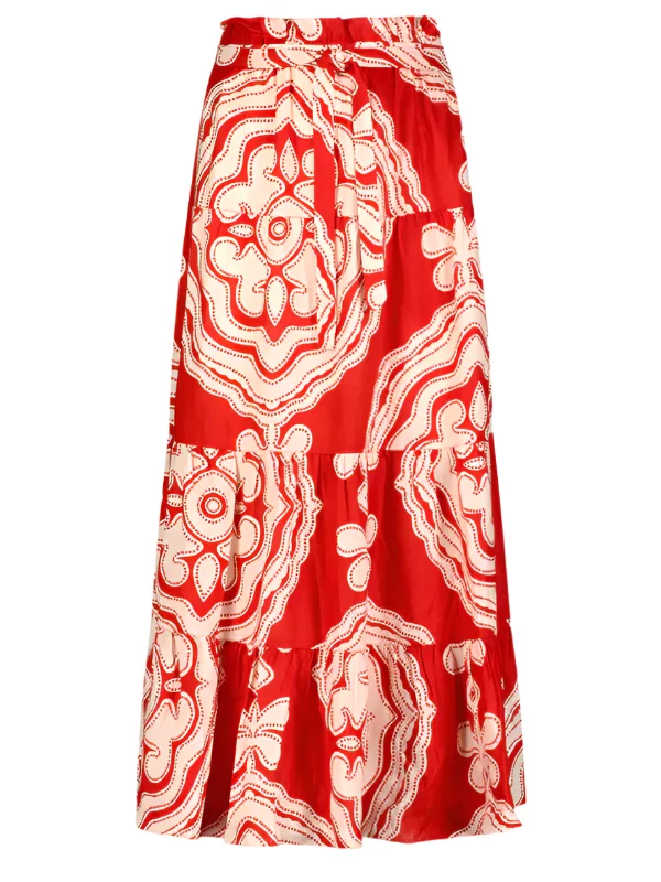 Sanaa Skirt in Niku Red maxi skirt elegant