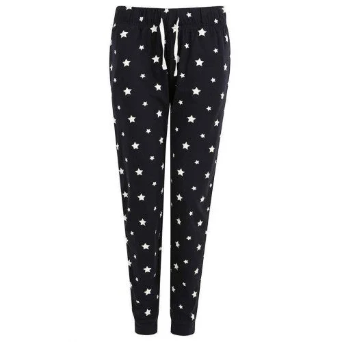 SF Womens/Ladies Stars Lounge Pants Slim-Fit Leggings