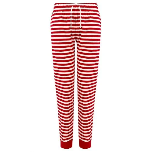 SF Womens/Ladies Stripe Lounge Pants Elegant High-Waist Pants