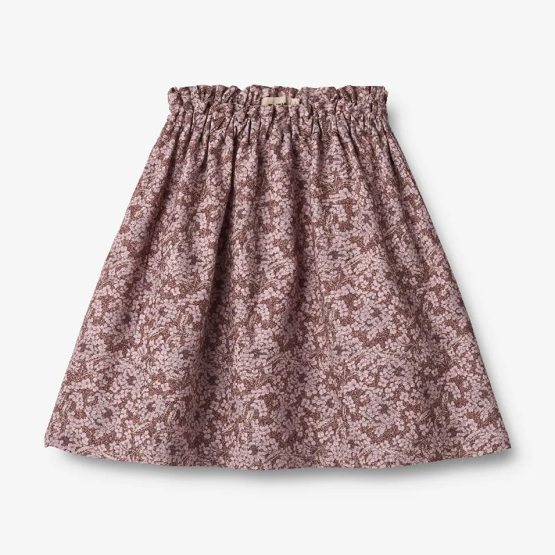 Skirt Nora - hydrangeas wool skirt warm