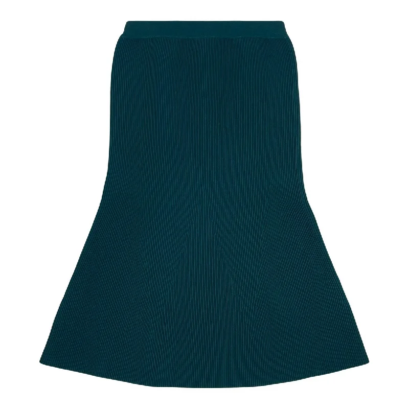 Teela Moss Maxi Ribbed Skirt denim skirt classic