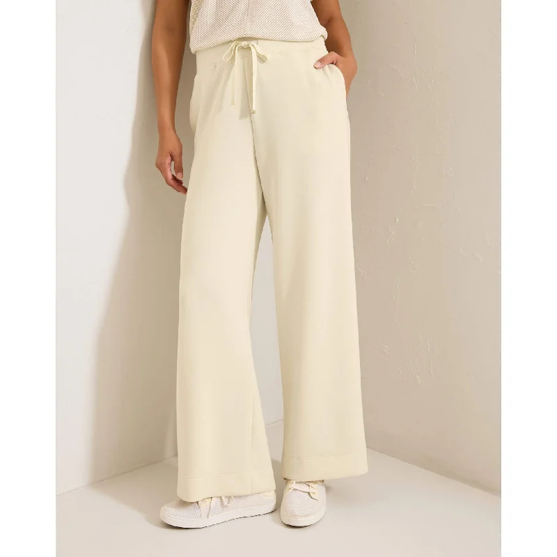 Tommy Bahama Women's Palm Voyage Wide Leg Ankle Pants - Bleached Sand Chic Capri Pants