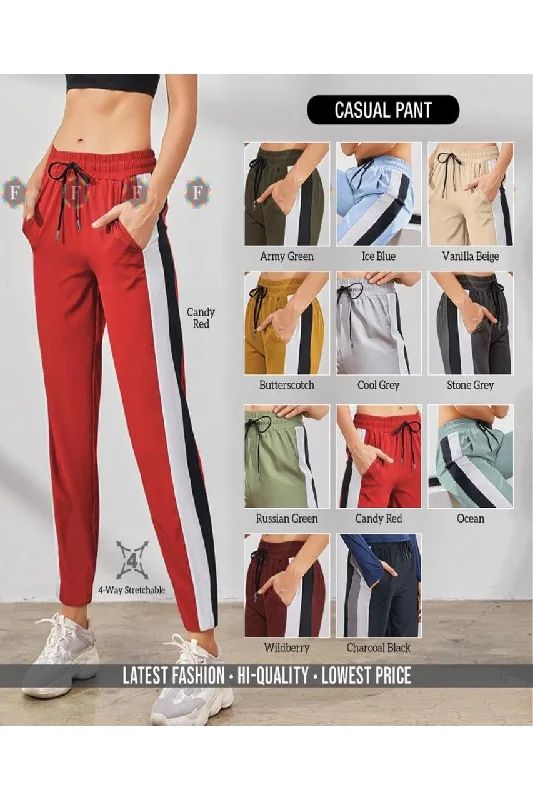 Women Nylon Track Pants Lowers for Daily Gym Wear Stylish Paperbag Waist Pants