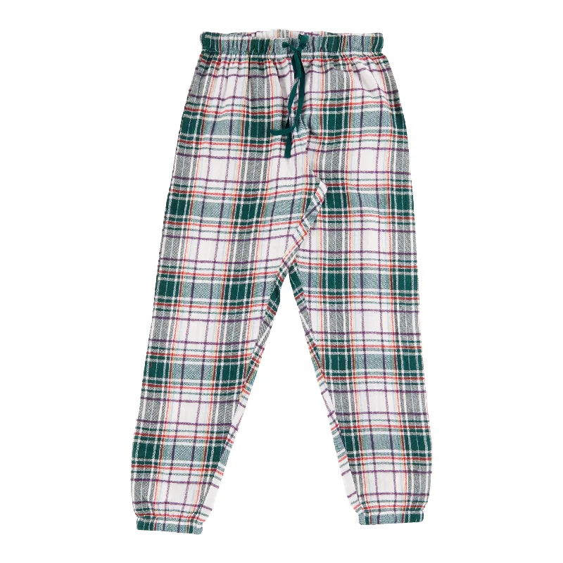 Women's Flannel PJ Pants, Yellow Classic Straight-Leg Pants