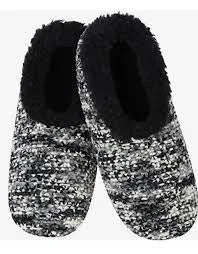 Womens "Miss Fancy Pants" Snoozies - Black/Charcoal - 1 ONLY SIZE SMALL (SIZE 5-6) Cozy Jogger Leggings