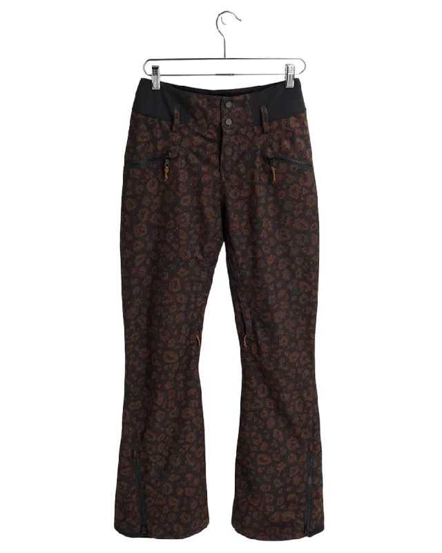 Burton Marcy Womens High Rise Pant - Animal Cheetah - 2022 (L) Chic Checkered Pants