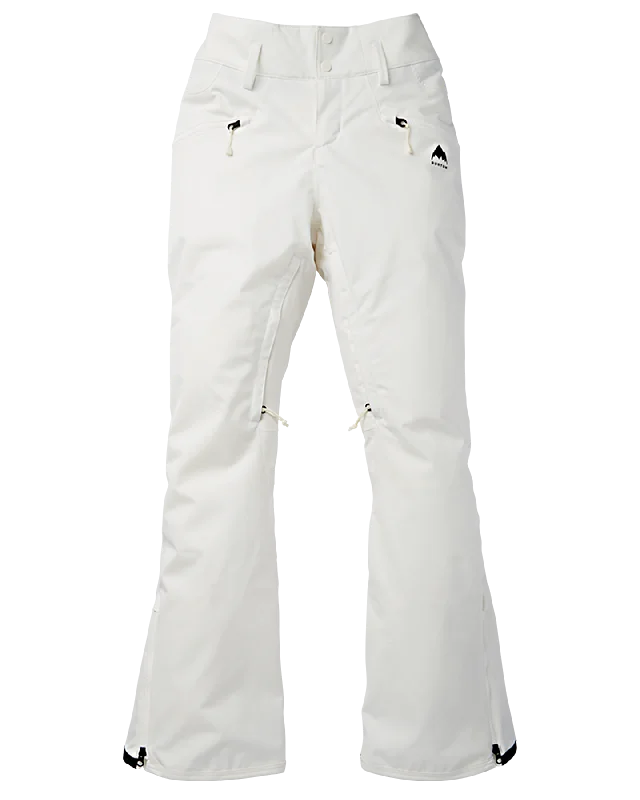 Burton Women's Marcy High Rise Stretch 2L Snow Pants - Stout White Slim Fit Casual Pants